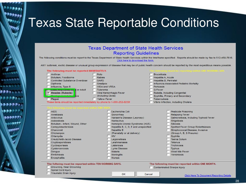 Texas Reportable Conditions 2024 Carrie Augusta