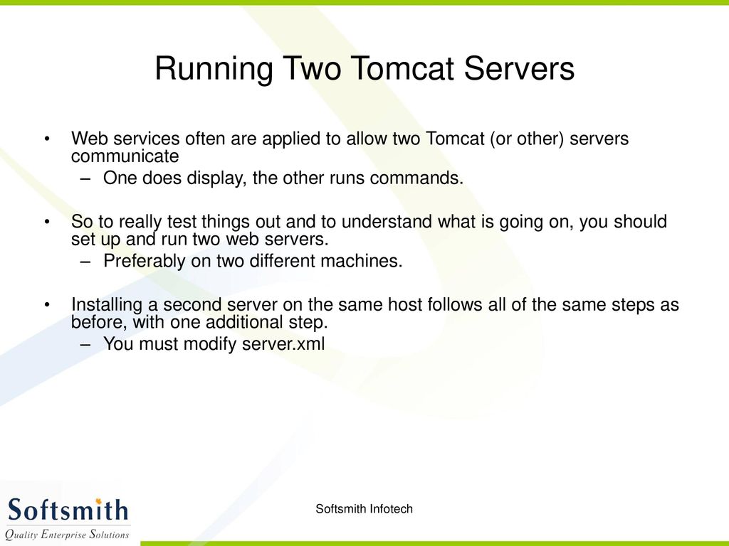 Running Two Tomcat Servers