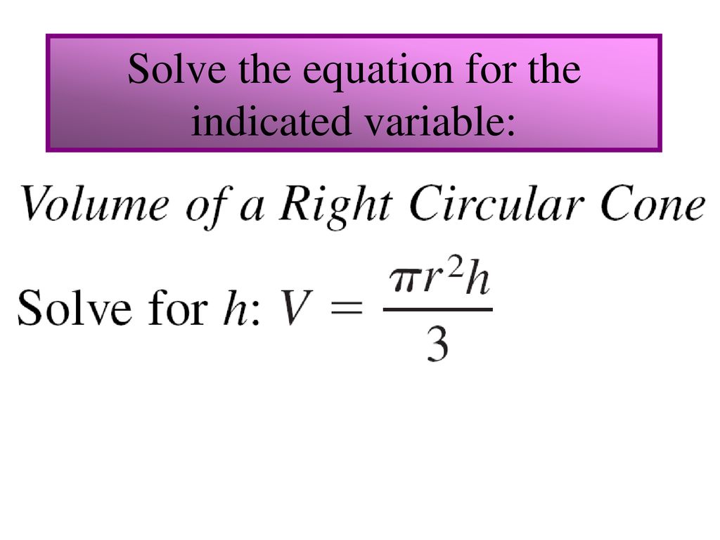 1 4 rewrite formulas and equations ppt download