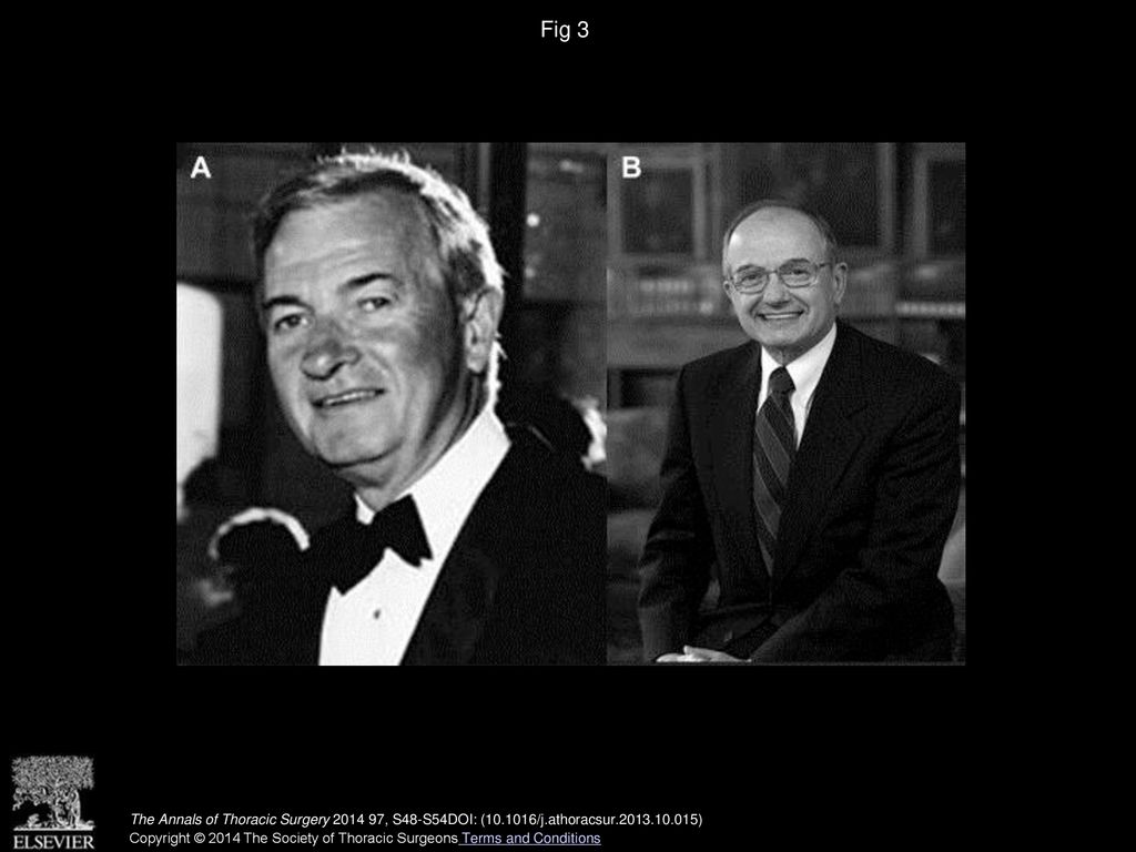Fig 3 (A) Richard P. Anderson, MD; and (B) Peter C. Pairolero, MD.