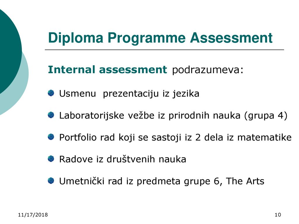 Diploma Programme Assessment