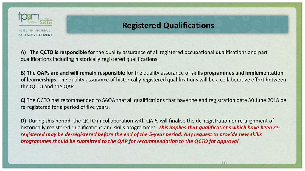 Registered Qualifications
