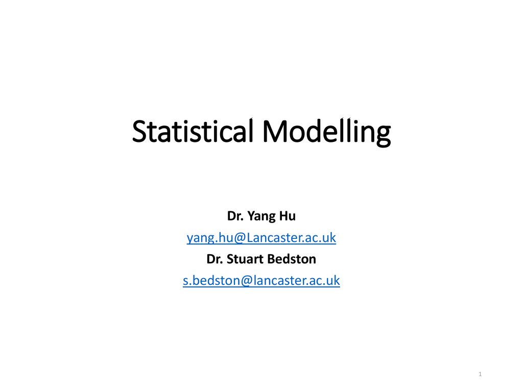 Statistical modelling ppt download