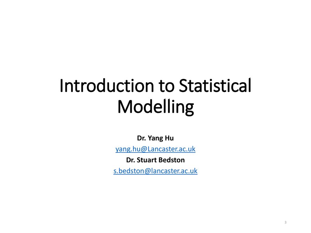Statistical modelling ppt download