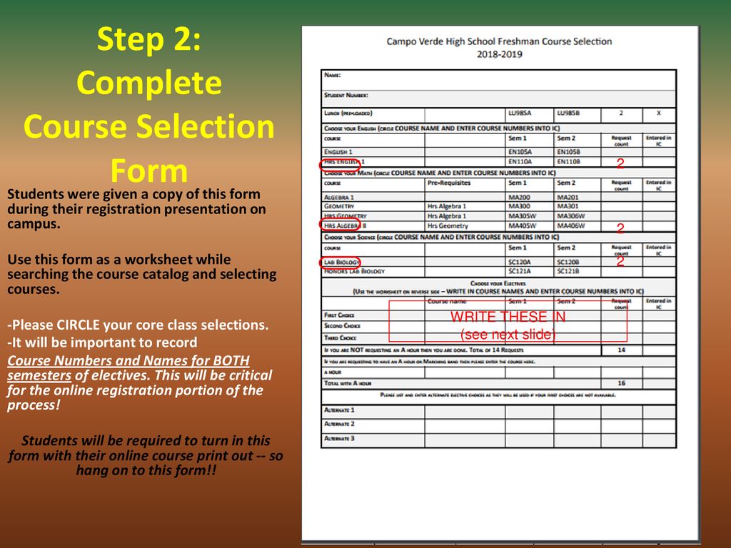 Course Selection/Registration - ppt download