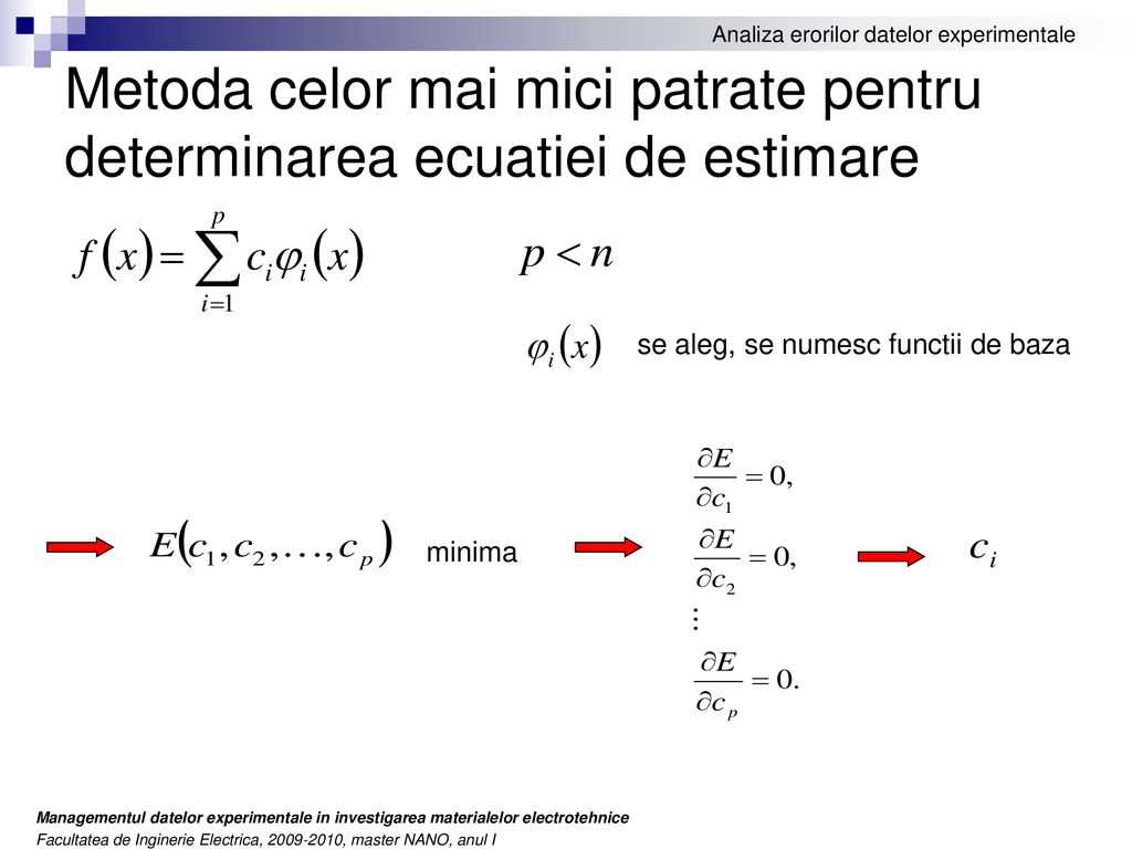 Analiza Erorilor Datelor Experimentale Ppt Download