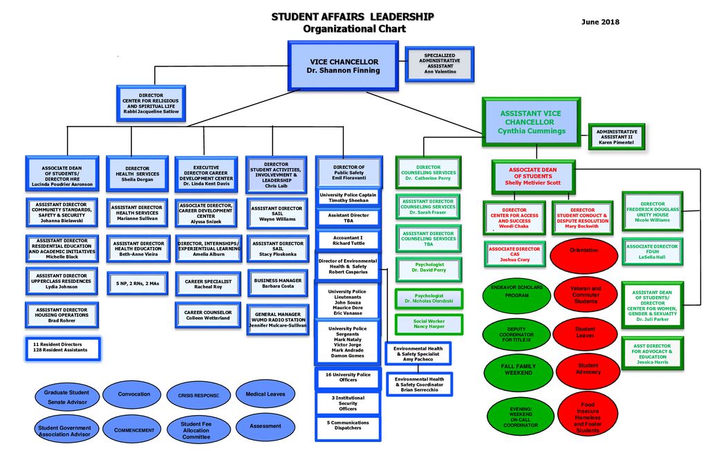 STUDENT AFFAIRS LEADERSHIP Organizational Chart - ppt download