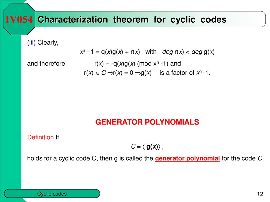 Chapter 3 Cyclic And Convolution Codes Ppt Download