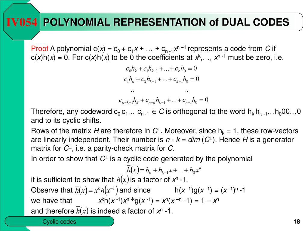 Chapter 3 Cyclic And Convolution Codes Ppt Download