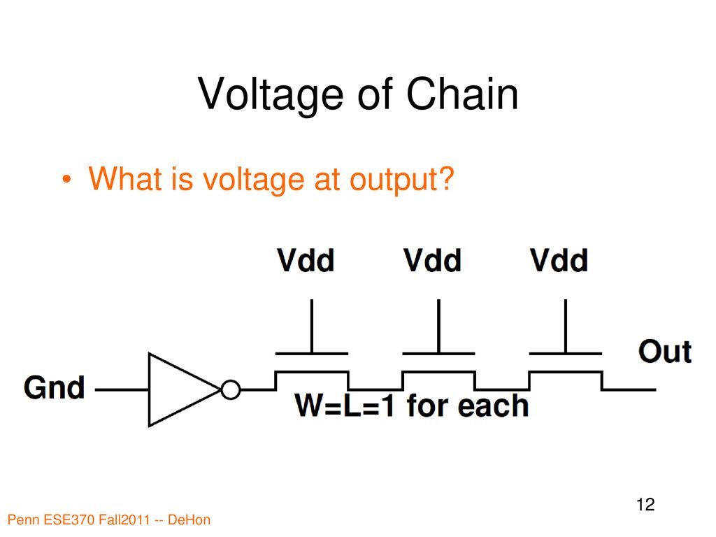 Voltage of Chain What is voltage at output