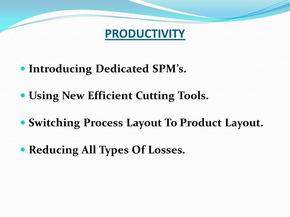 PRODUCTIVITY Introducing Dedicated SPM’s.