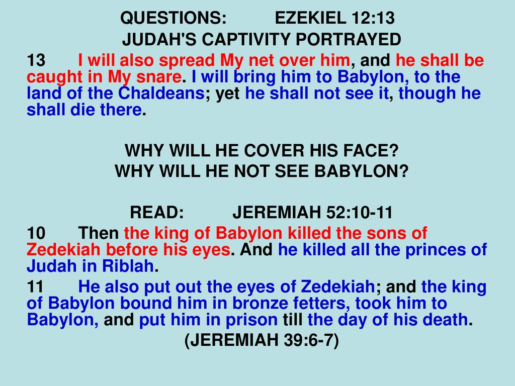 EZEKIEL CHAPTER TWELVE - ppt download