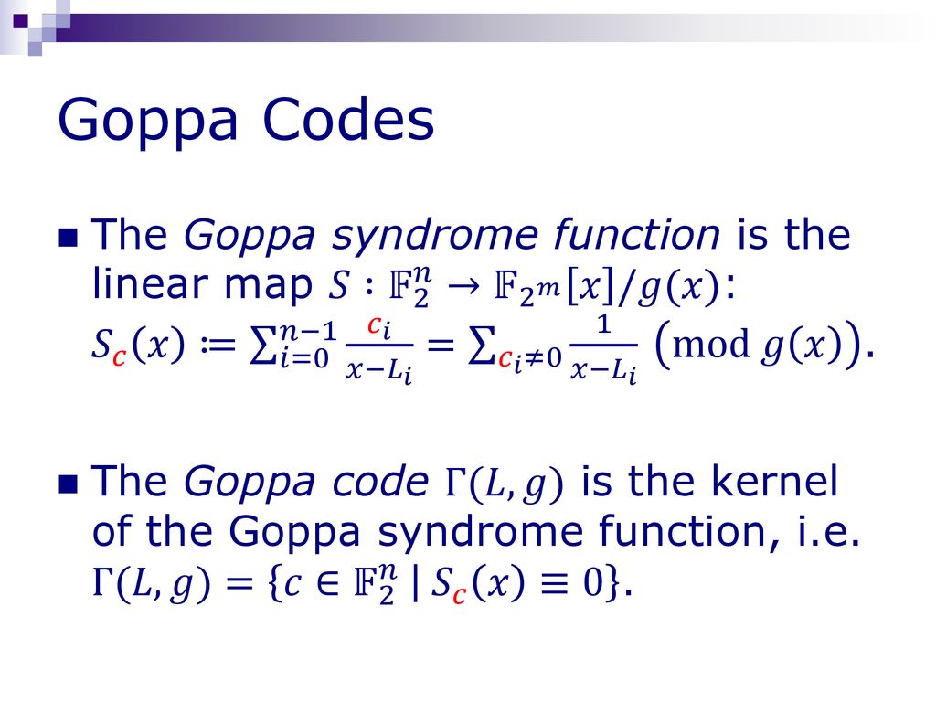 Toward Practical Code Based Cryptography Ppt Download