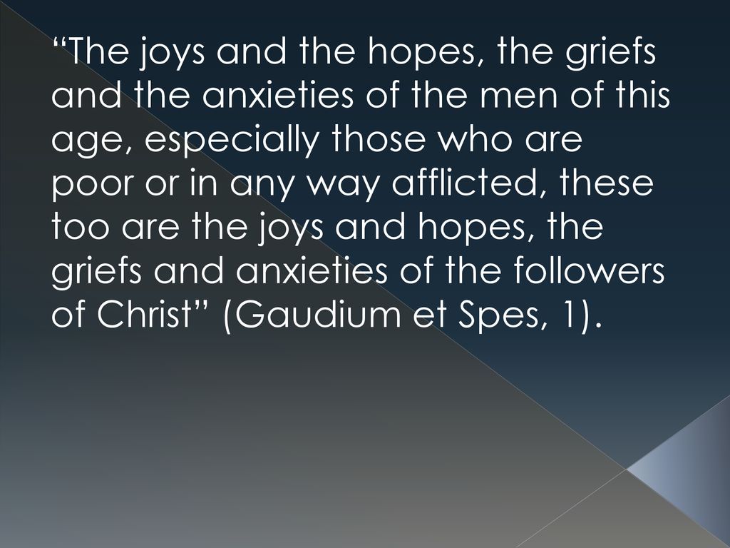 The joys and hopes - Gaudium et Spes begins its 50 year - FAMVIN NewsEN