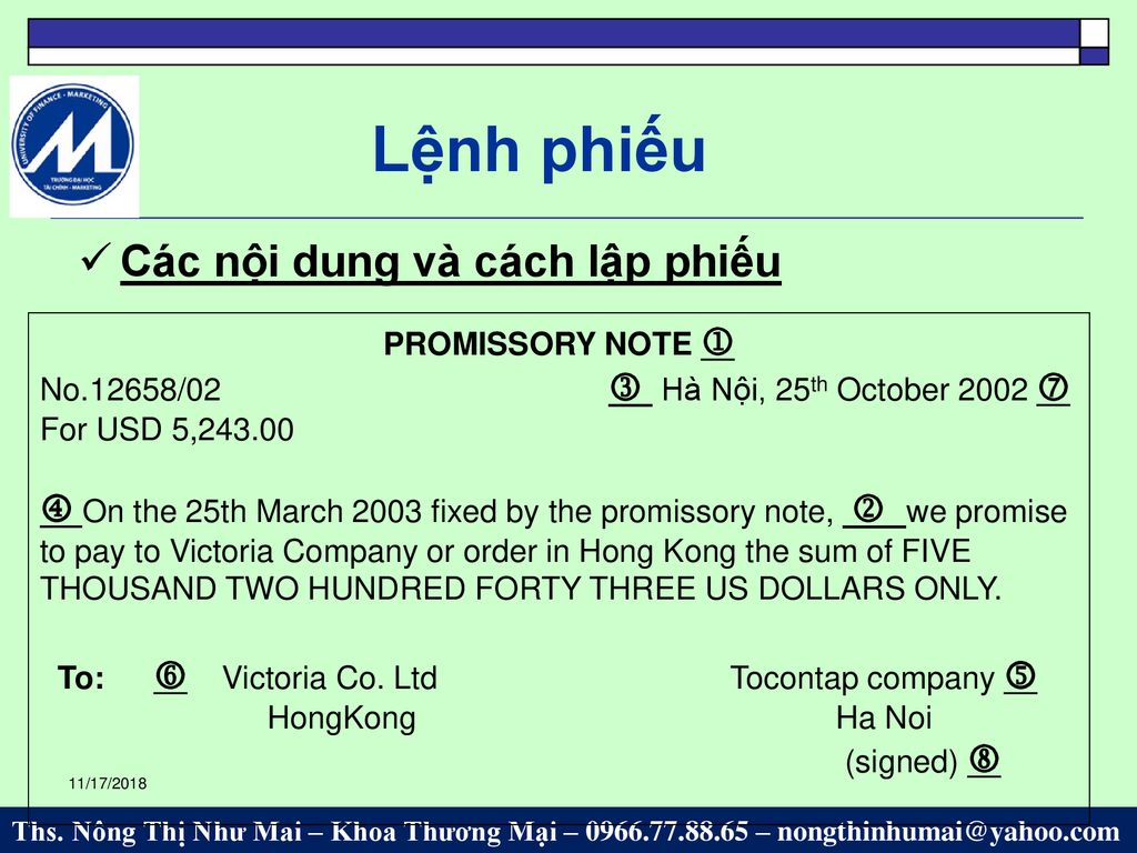 Lệnh phiếu Các nội dung và cách lập phiếu