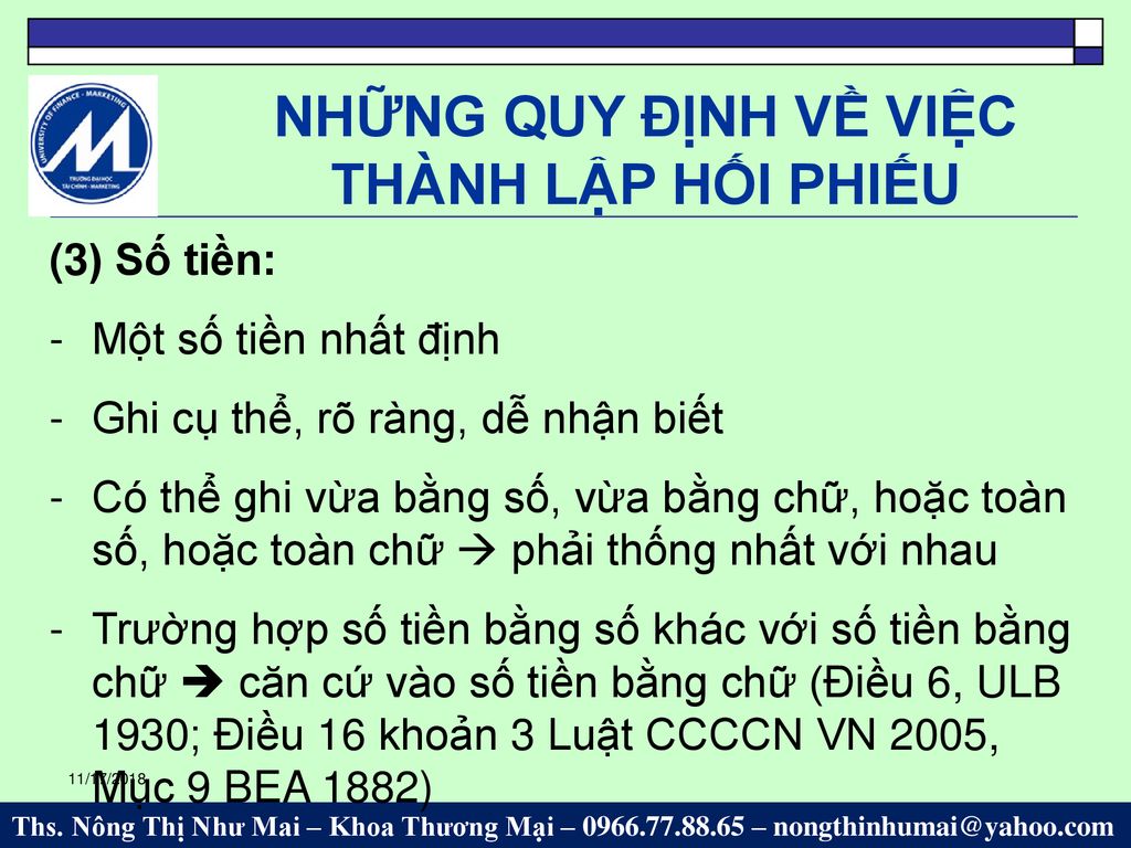 NHỮNG QUY ĐỊNH VỀ VIỆC THÀNH LẬP HỐI PHIẾU