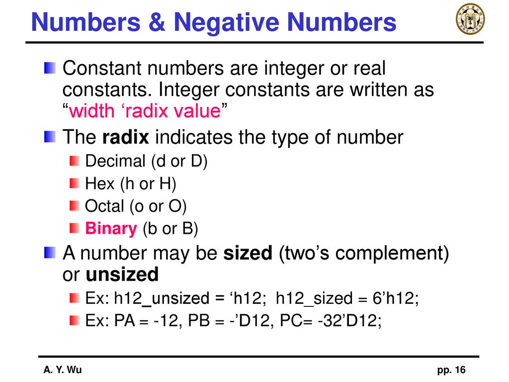 Numbers & Negative Numbers