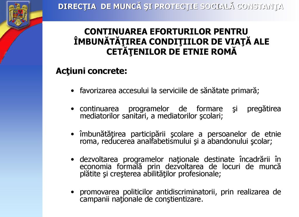 DirecÅ£ia De MuncÄƒ Si ProtecÅ£ie SocialÄƒ ConstanÅ£a Ppt Download