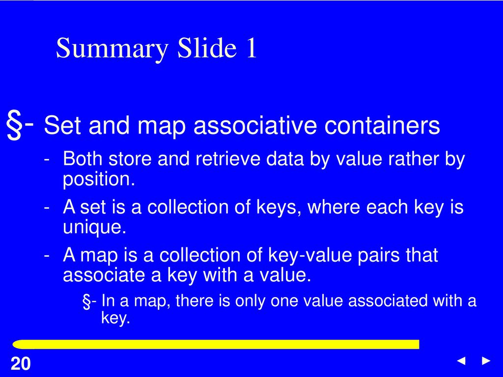§- Set and map associative containers