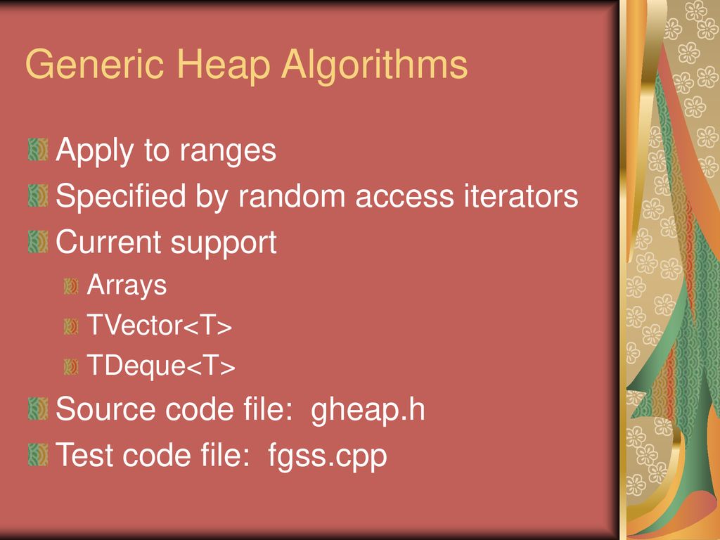 Trees 1: Theory, Models, Generic Heap Algorithms, Priority Queues - ppt ...