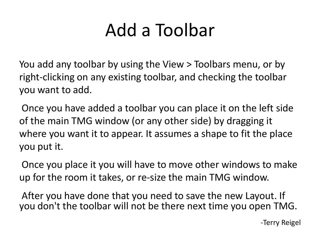 Mike’s TMG Tips Ottawa TMGUG 3 Nov ppt download