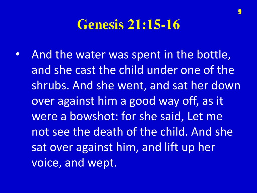 Genesis 21:15-16