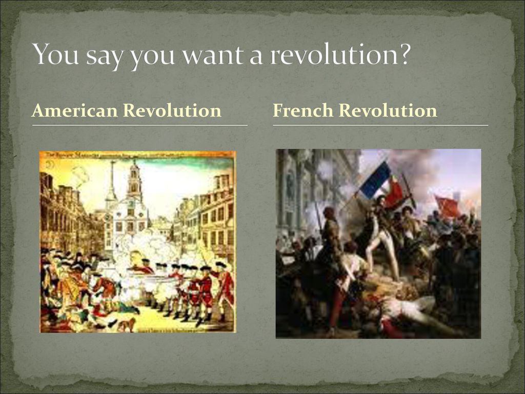 You say you want a revolution
