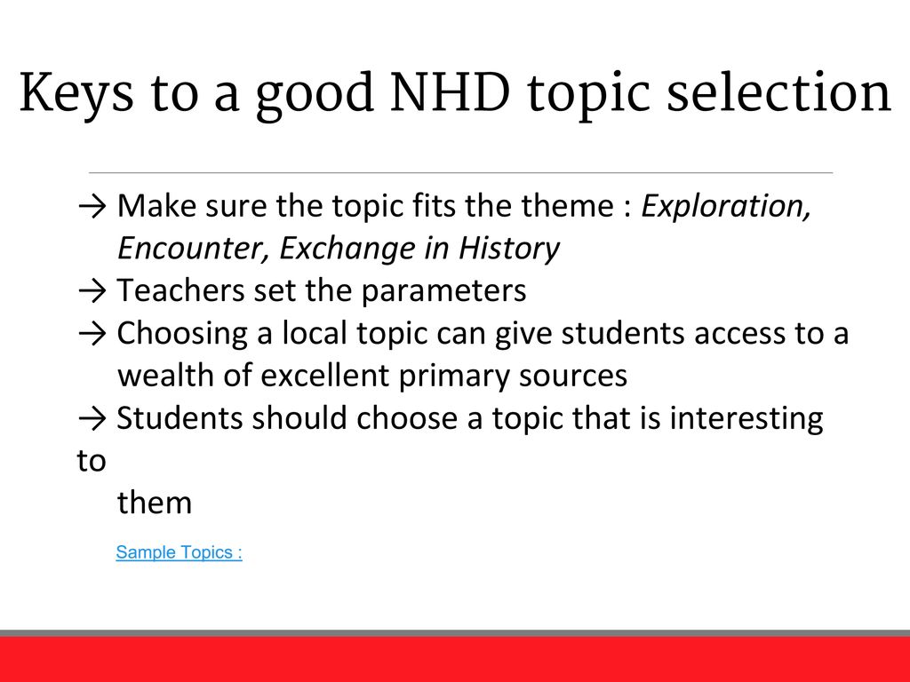 Transforming Your Classroom with NHD ppt download