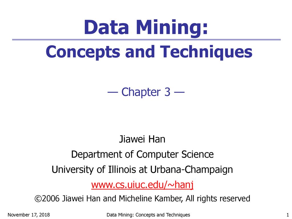 Data mining concepts and techniques chapter 3 ppt download