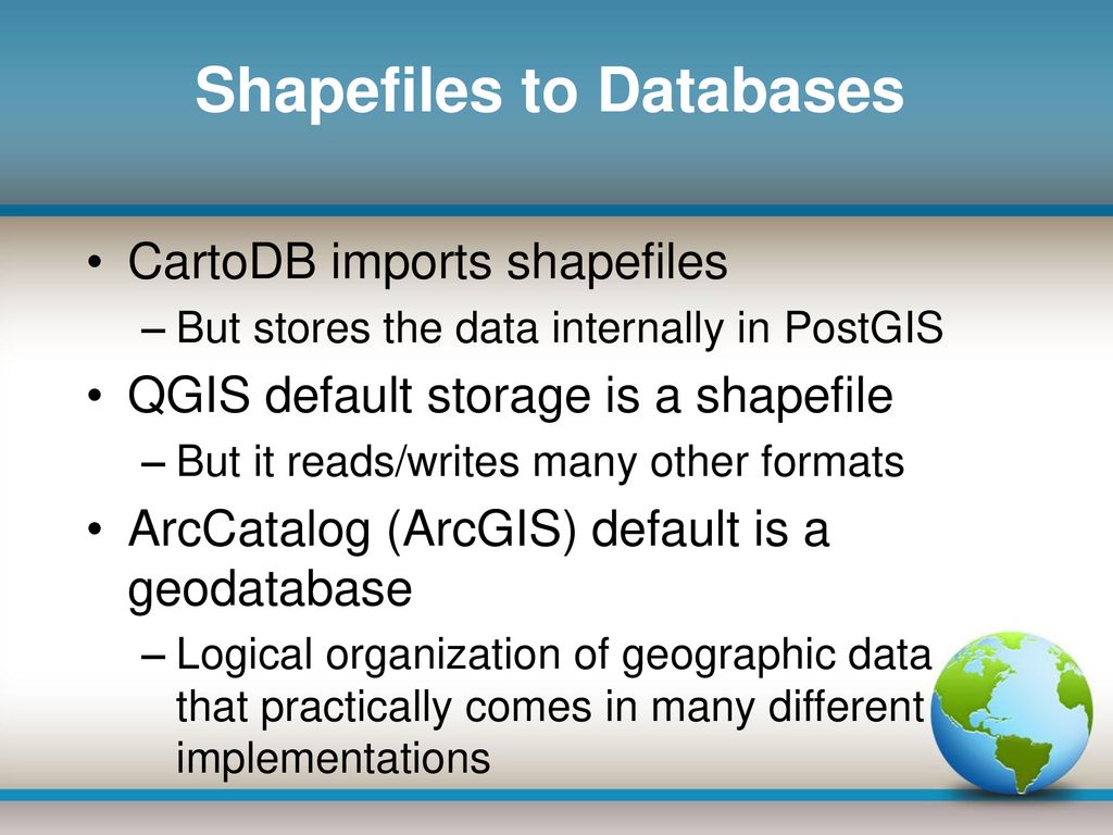 GTECH 709 Databases Relational databases What makes a database ...