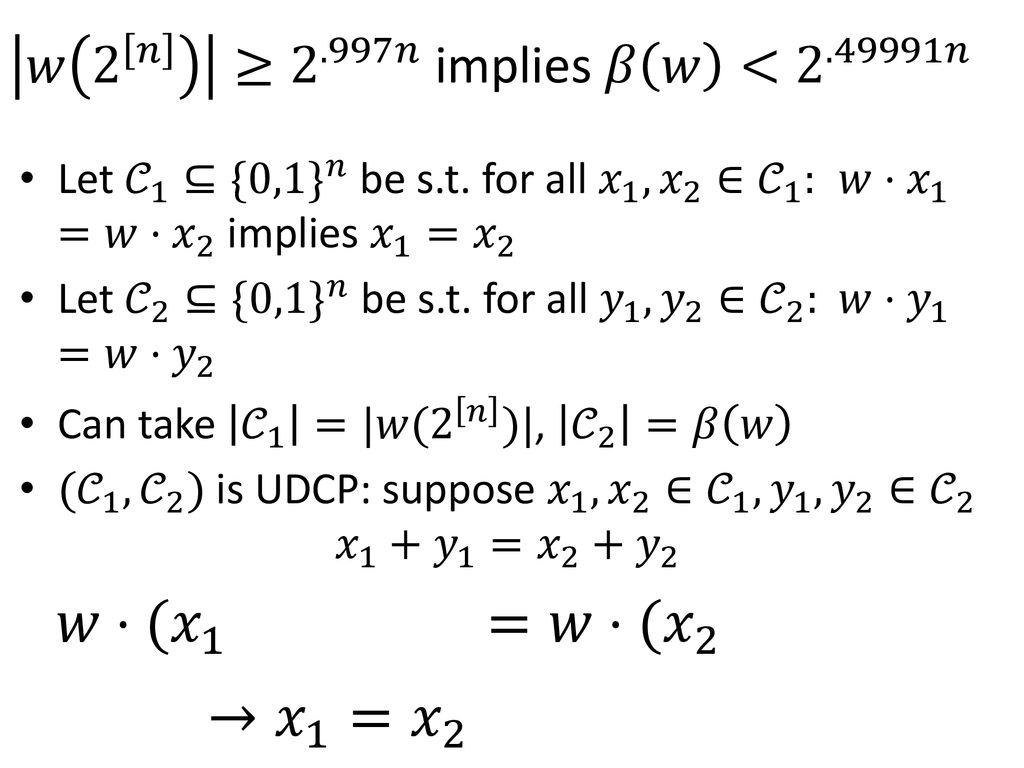 Dense Subset Sum May Be The Hardest Ppt Download