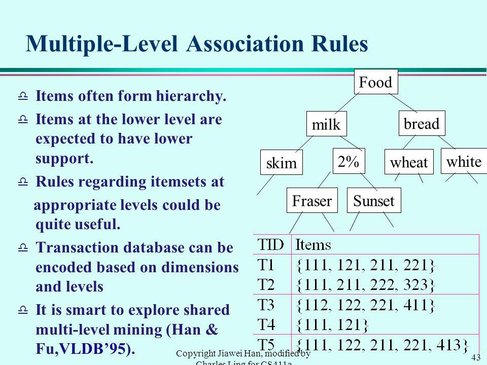 Multiple-Level Association Rules