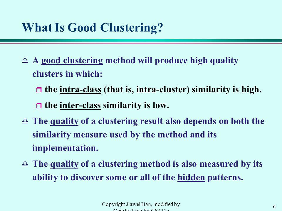 What Is Good Clustering