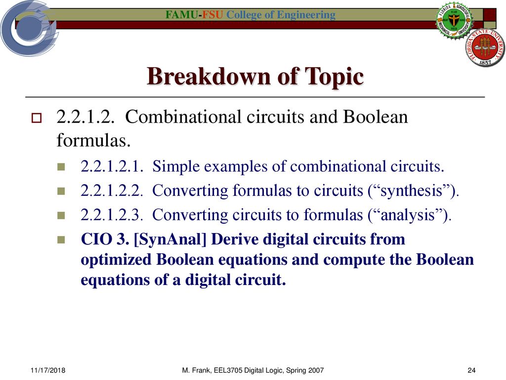 Eel 3705 3705l digital logic design ppt download
