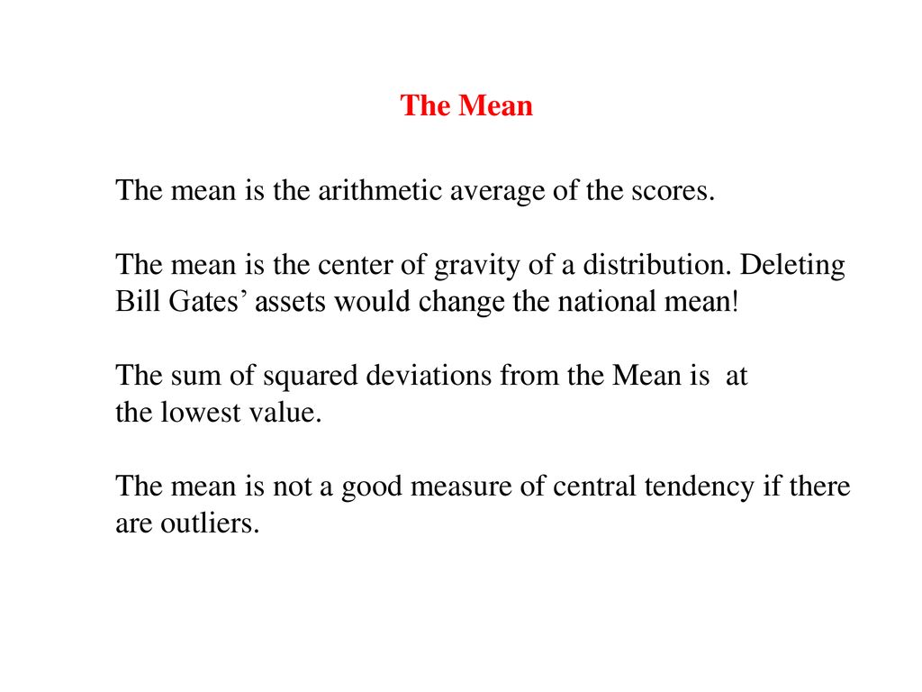 Central tendency of distributions mean median mode ppt download