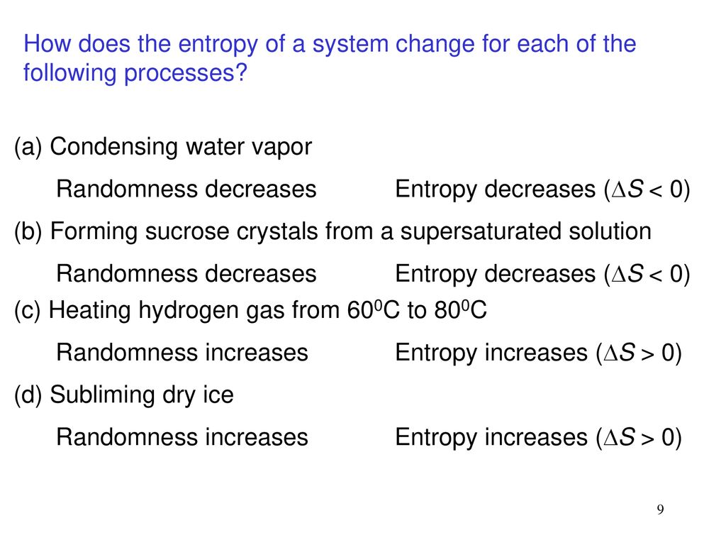 Entropy Free Energy And Equilibrium Ppt Download