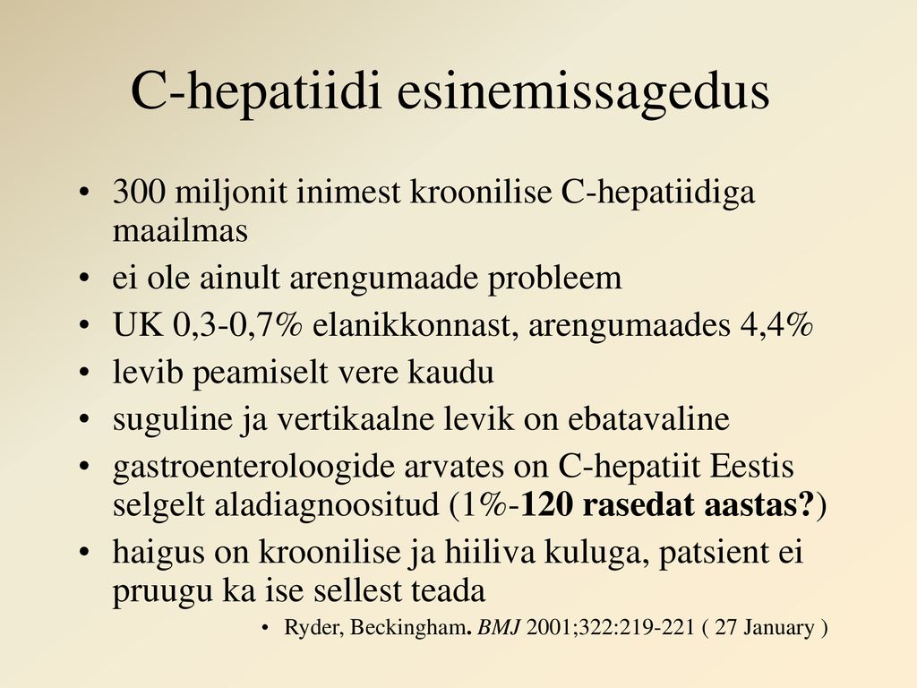 Krooniline Viirushepatiit. Probleemid Sünnitusabis. - Ppt Download