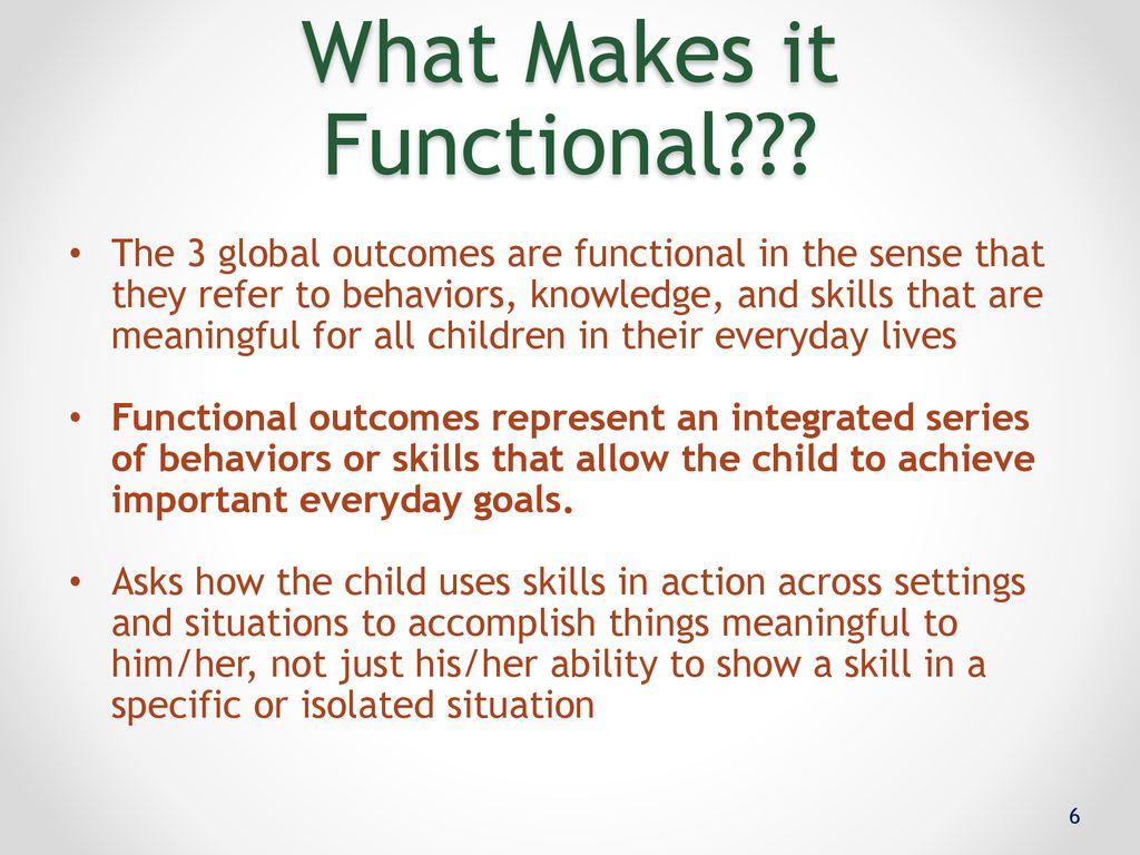What Makes it Functional