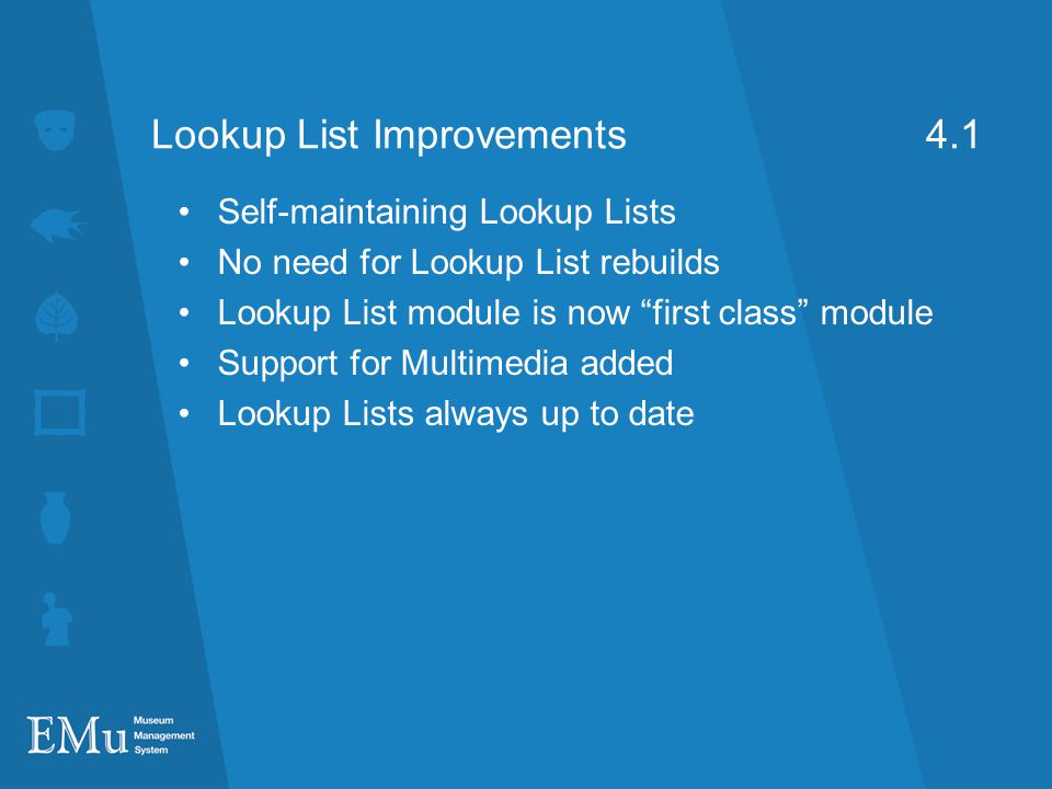 Lookup List Improvements 4.1