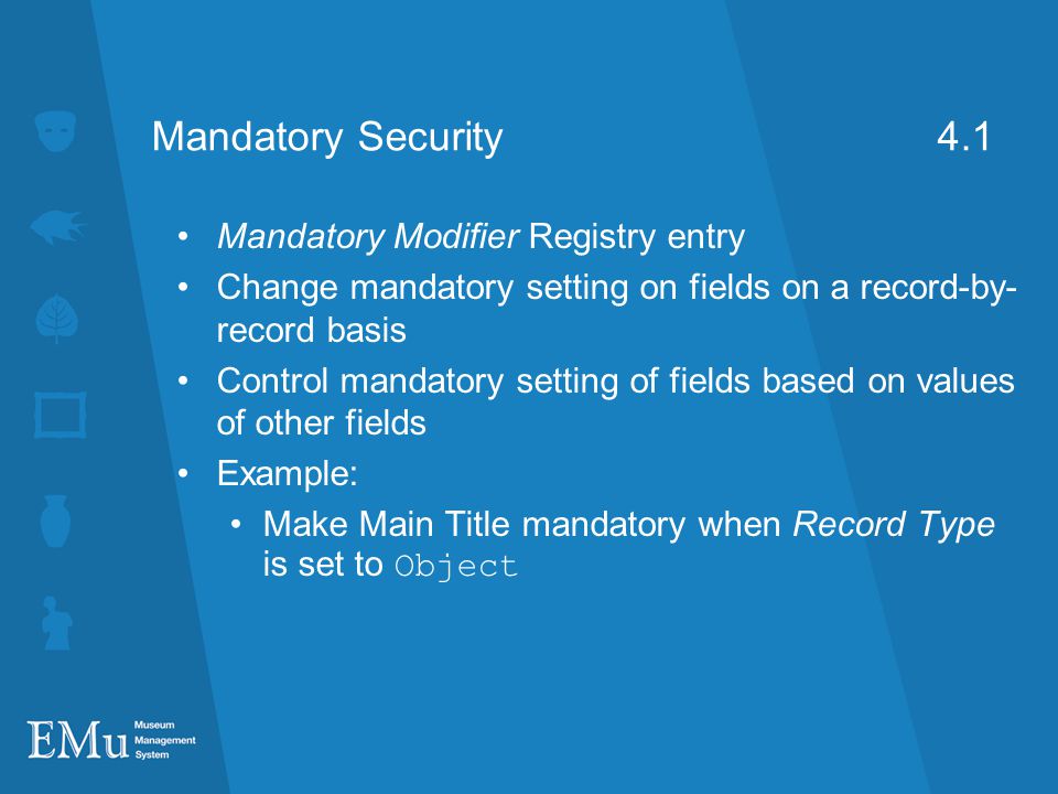 Mandatory Security 4.1 Mandatory Modifier Registry entry