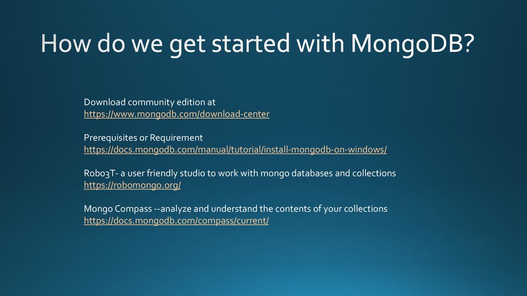mongodb download center.