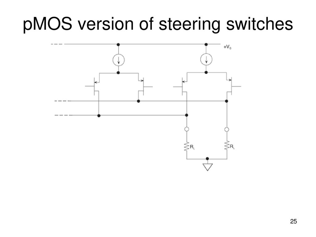 pMOS version of steering switches