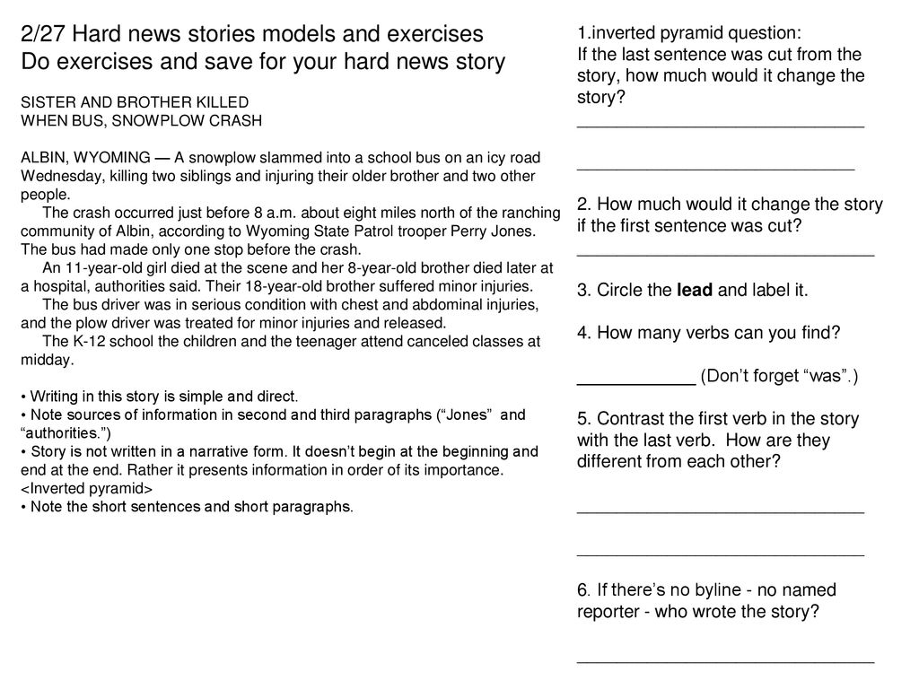This Week: we write a hard news story - ppt download This Week: we write a hard news story - ppt download