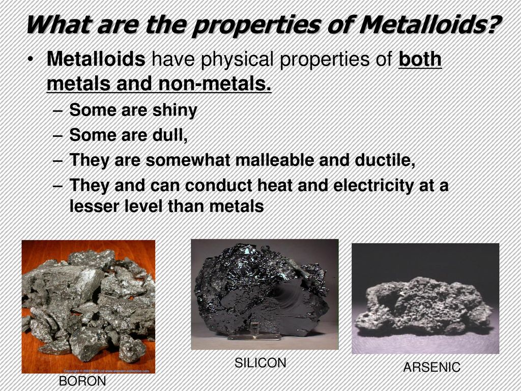 Metals, Nonmetals and Metalloids - ppt download