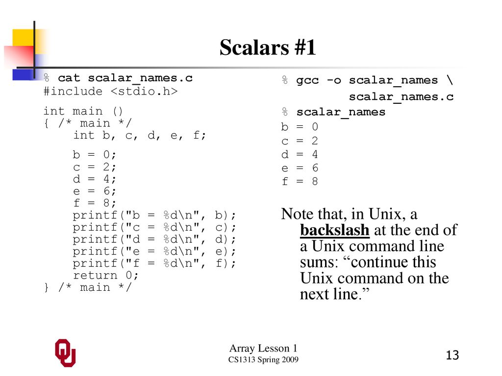 Array Lesson 1 Outline Array Lesson 1 Array Lesson 1 Outline Ppt Download