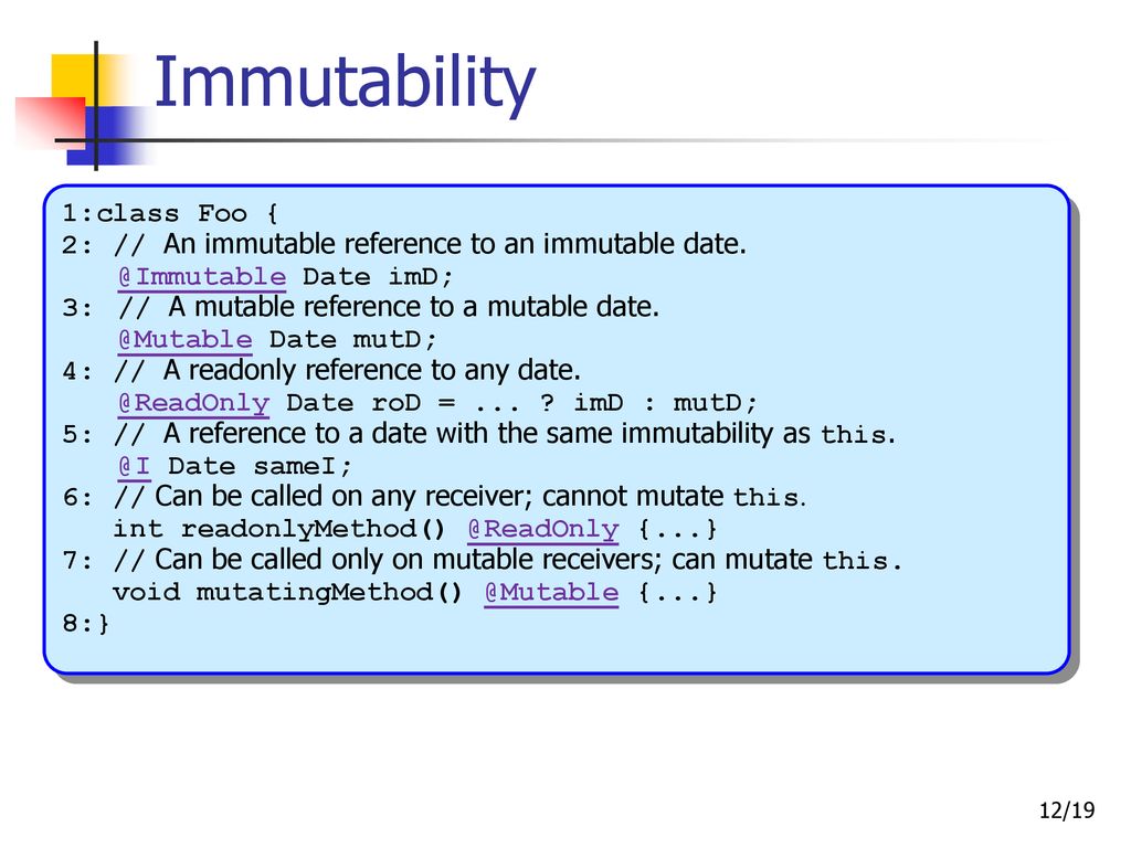 Ownership and Immutability in Generic Java (OIGJ) - ppt download