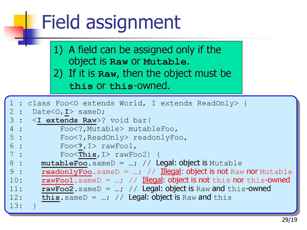 Ownership and Immutability in Generic Java (OIGJ) - ppt download