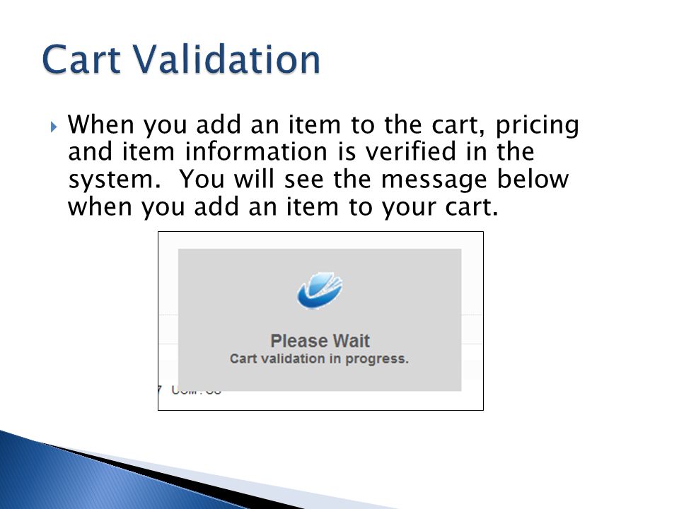 Cart Validation