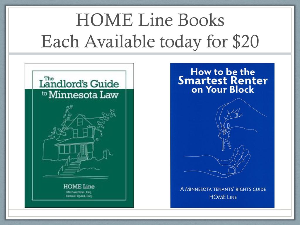 HOME Line Books Each Available today for $20