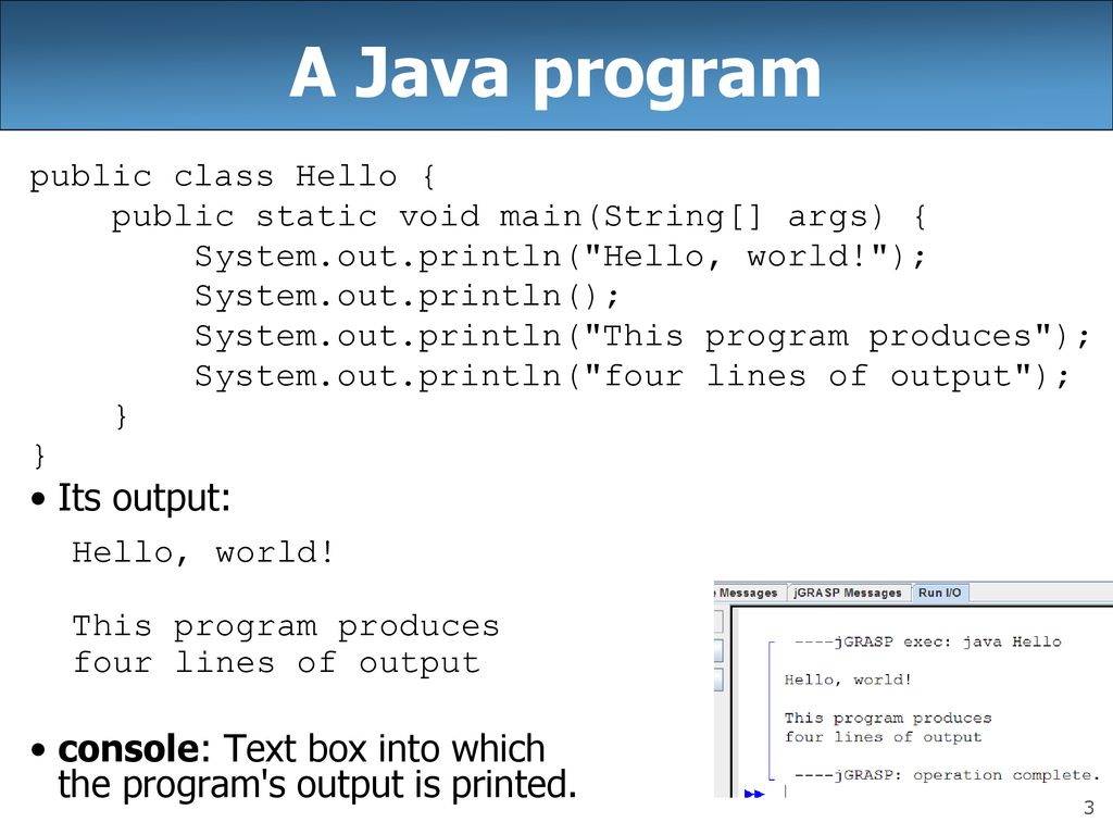 Java system out